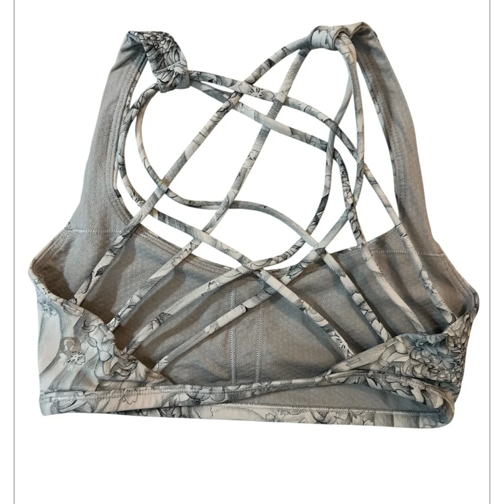Lululemon Free to Be Bra‎ Wild Mini Twine White Multi Size 2 Strappy